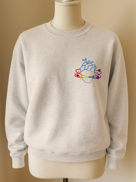 Satellite Heart Embroidered Crewneck Sweatshirt