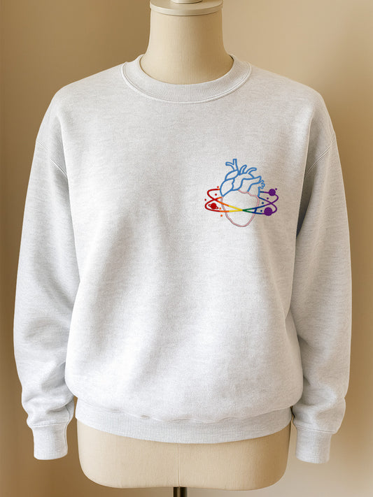 Satellite Heart Embroidered Crewneck Sweatshirt