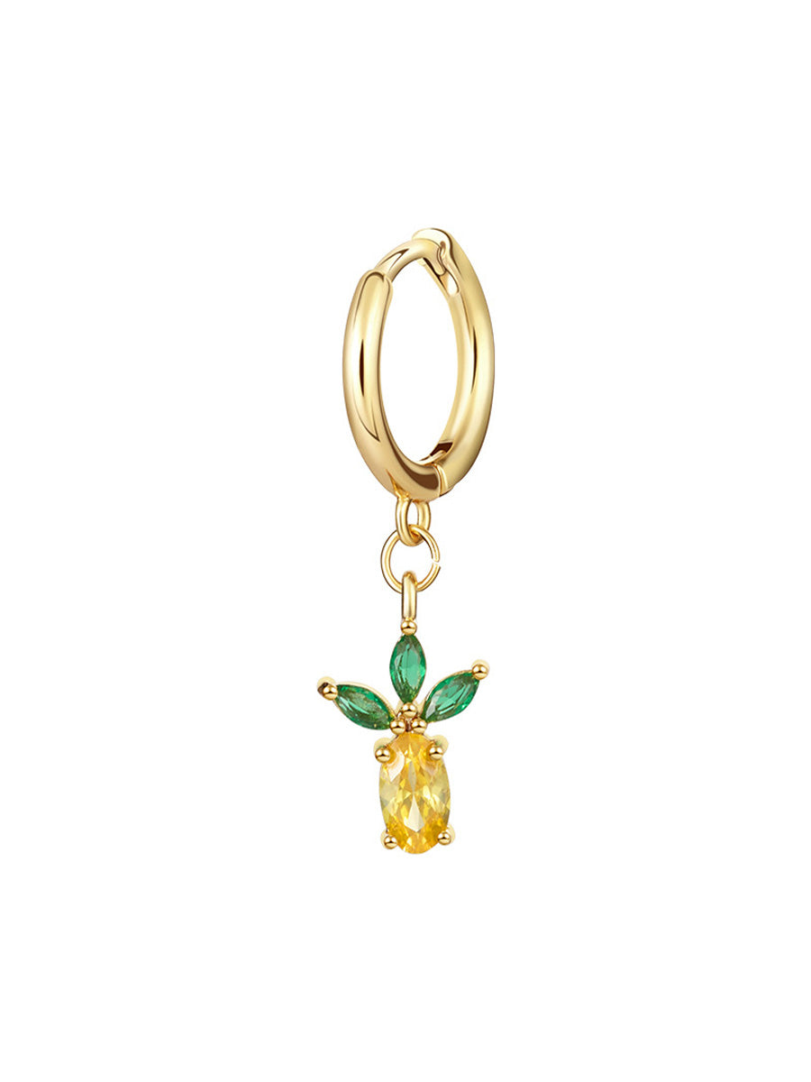 Multicolor Zircon Fruit Mix Match Earrings