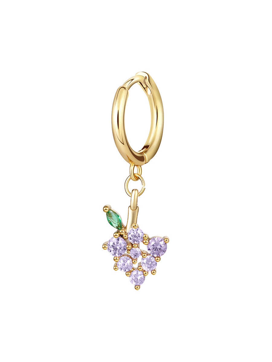 Multicolor Zircon Fruit Mix Match Earrings