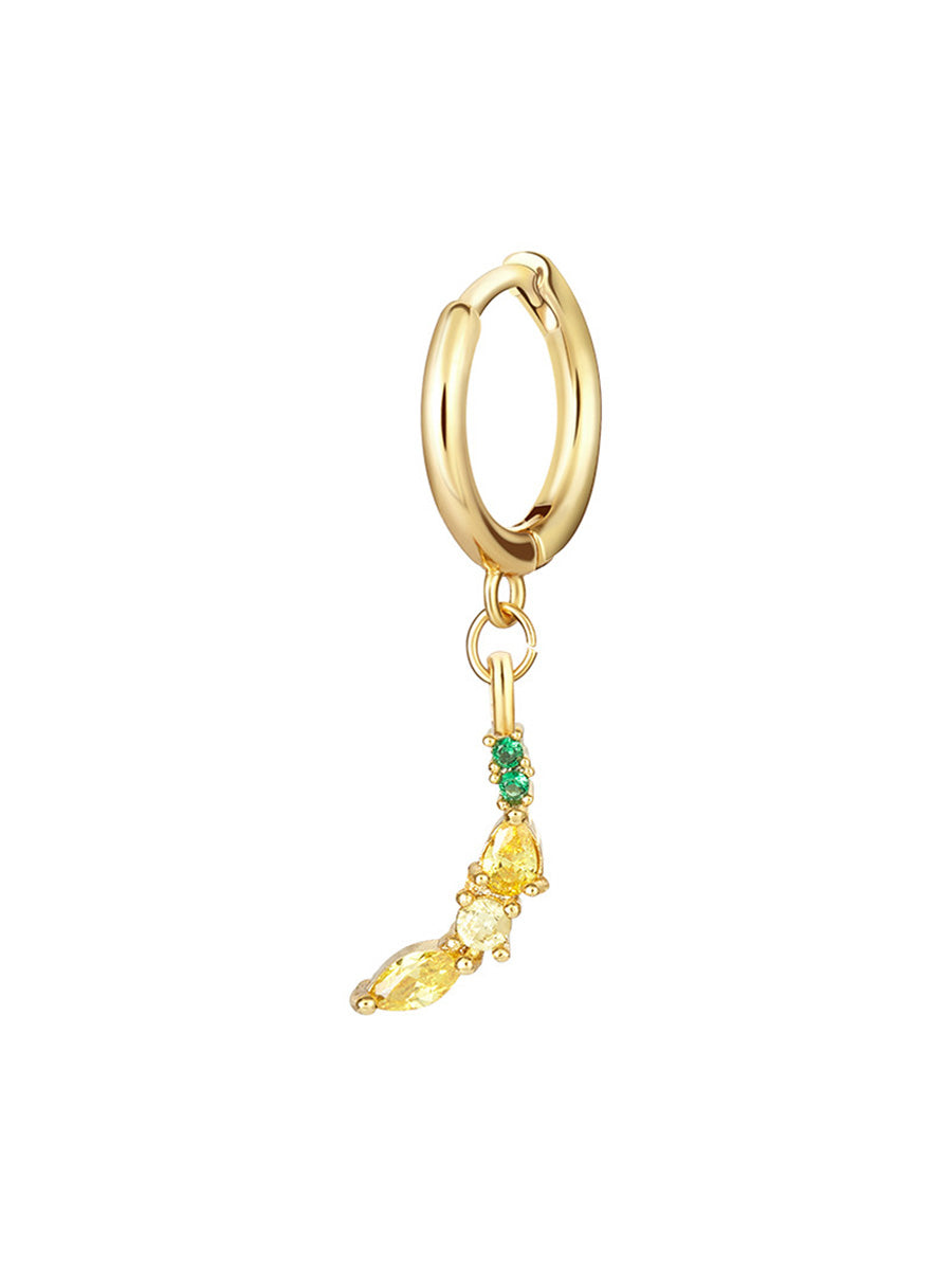 Multicolor Zircon Fruit Mix Match Earrings