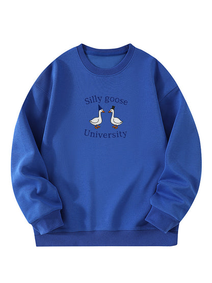 Silly Goose University Embroidered Crewneck Sweatshirt