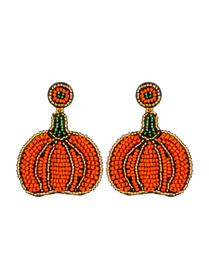 Handmade Beading And Embroidery Halloween Earrings