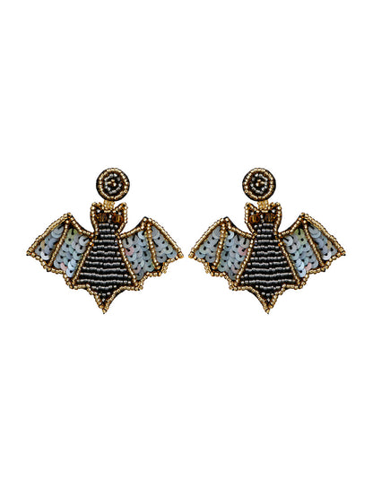 Handmade Beading And Embroidery Halloween Earrings