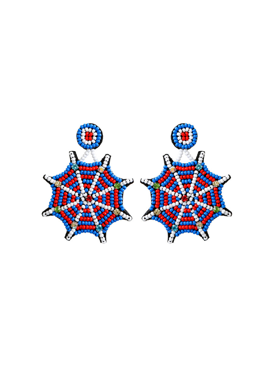 Handmade Beading And Embroidery Halloween Earrings