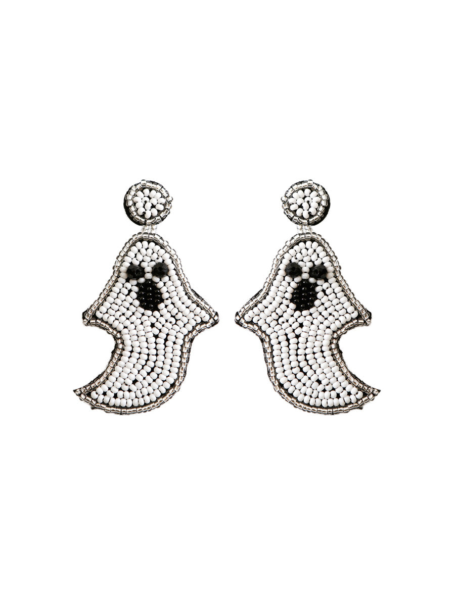 Handmade Beading And Embroidery Halloween Earrings