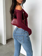 Women's Off-Shoulder Slim Fit Top