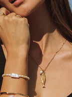 Golden Fish Pendant Jewelry
