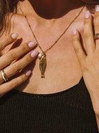 Golden Fish Pendant Jewelry