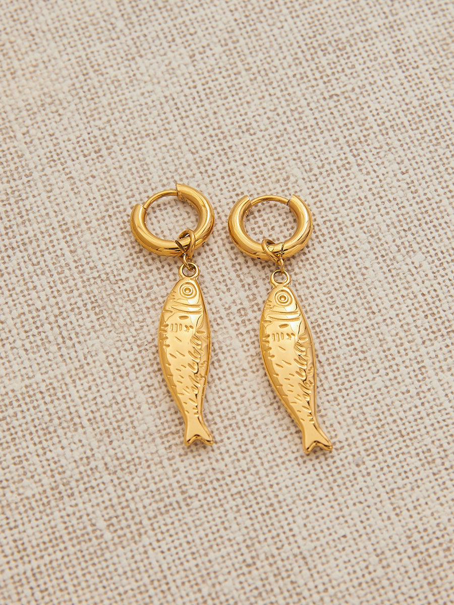 Golden Fish Pendant Jewelry