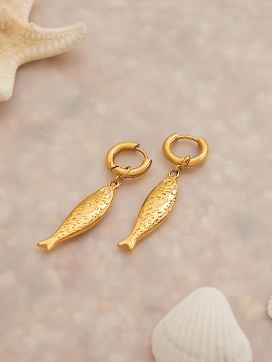 Golden Fish Pendant Jewelry