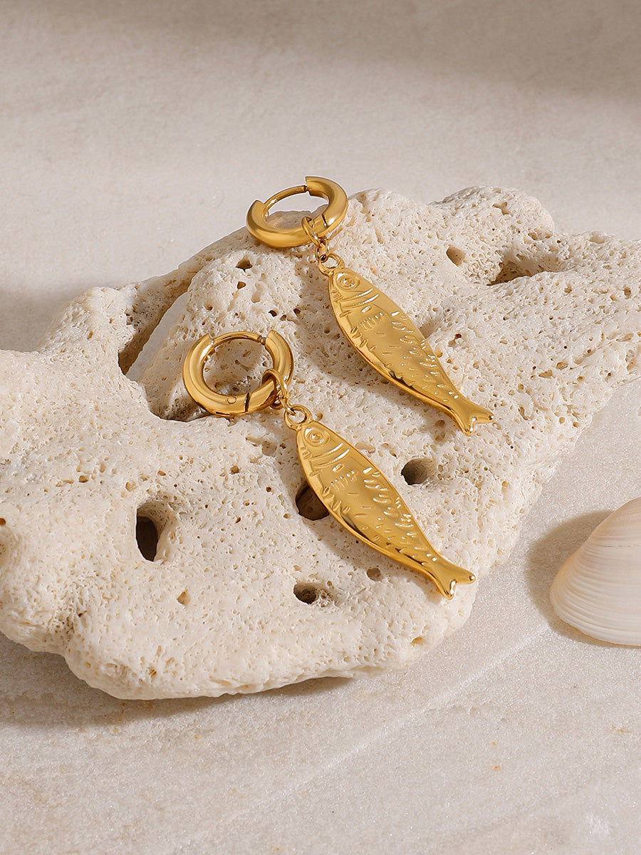 Golden Fish Pendant Jewelry