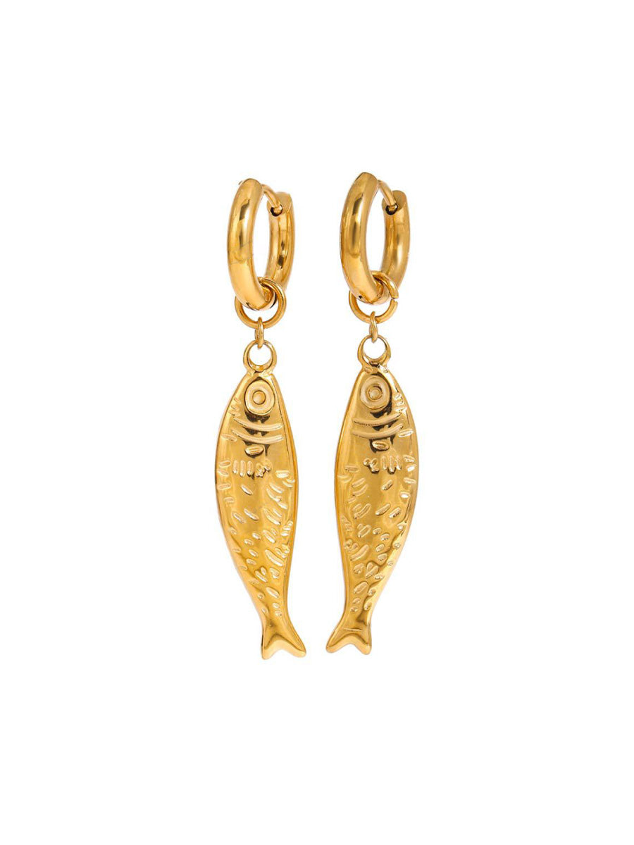 Golden Fish Pendant Jewelry
